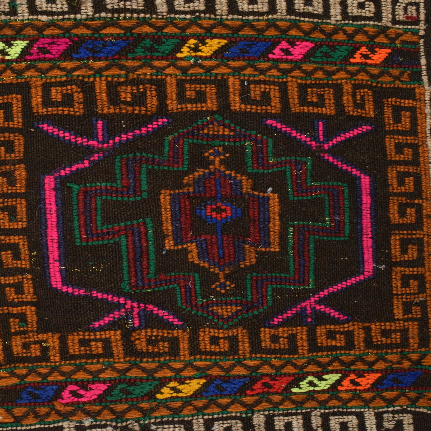 Table Sheet Runner Rug Handmade Multi Curvilinear 5' Runner