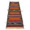 Table Sheet Runner Rug Handmade Brown Curvilinear 6' Runner