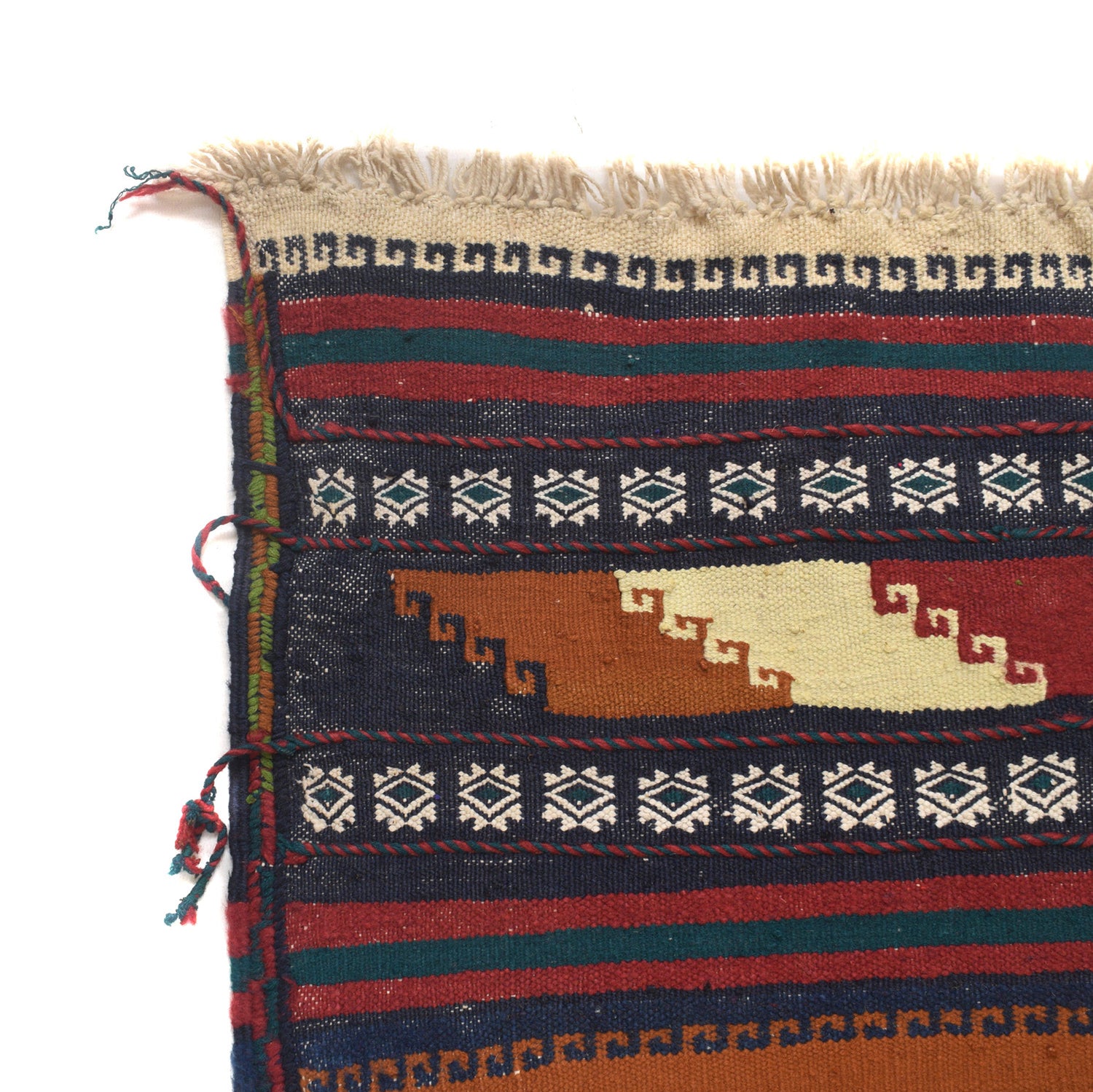 Table Sheet Runner Rug Handmade Brown Curvilinear 6' Runner