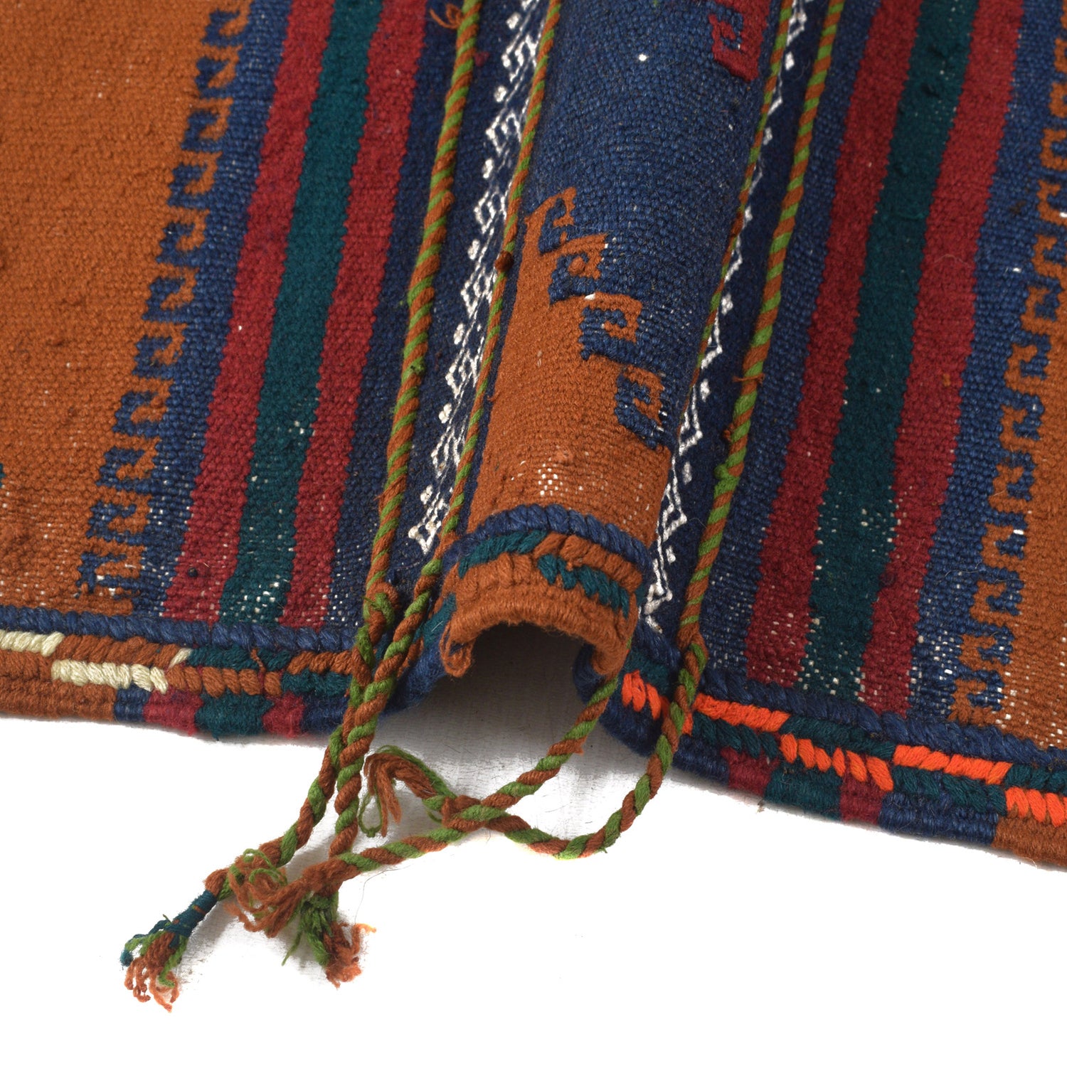 Table Sheet Runner Rug Handmade Brown Curvilinear 6' Runner