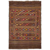 Laghari Kilim Area Rug Handmade Multi Geometric 5x8 ft