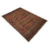 Laghari Kilim Area Rug Handmade Multi Geometric 5x8 ft