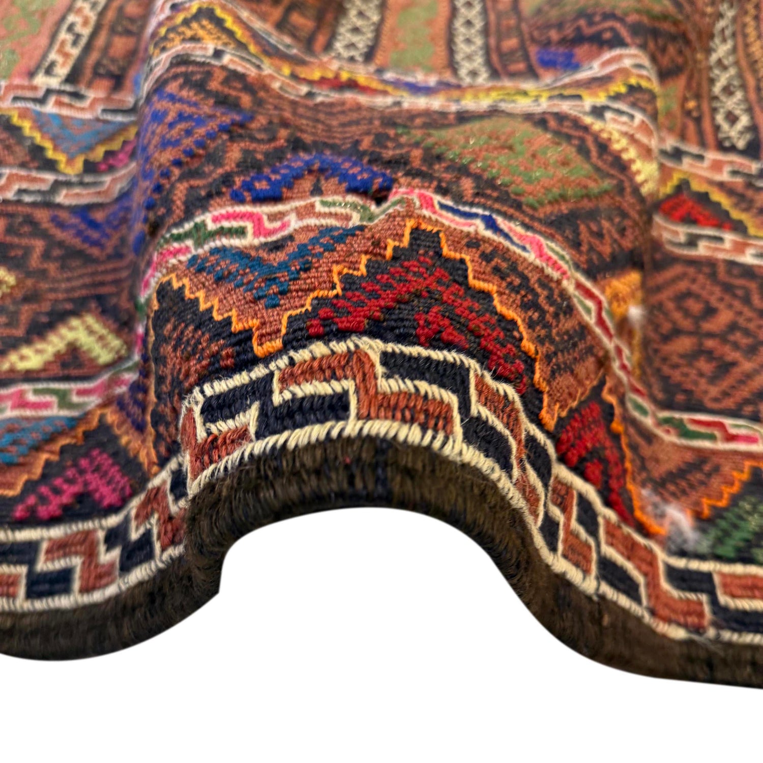 Laghari Kilim Area Rug Handmade Multi Geometric 5x8 ft