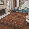Laghari Kilim Area Rug Handmade Multi Geometric 5x8 ft