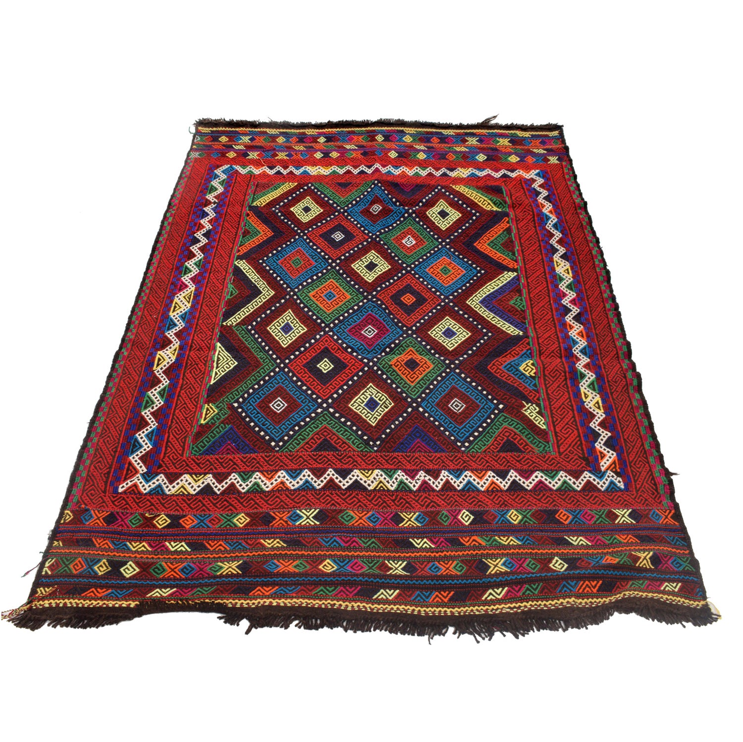 Suzuni Kilim Runner Handmade Multi 4x7 ft