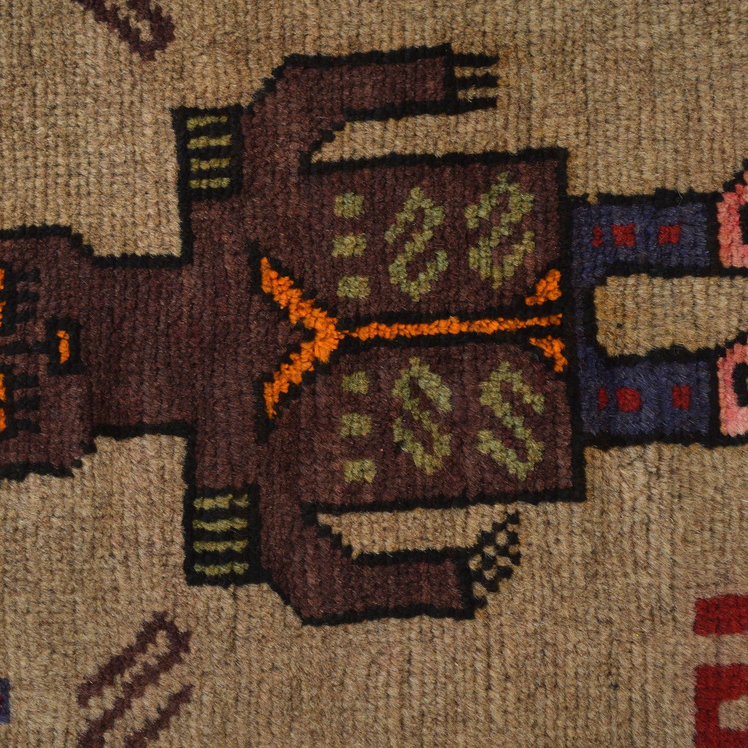 Pictorial Rug Handmade Multi Design