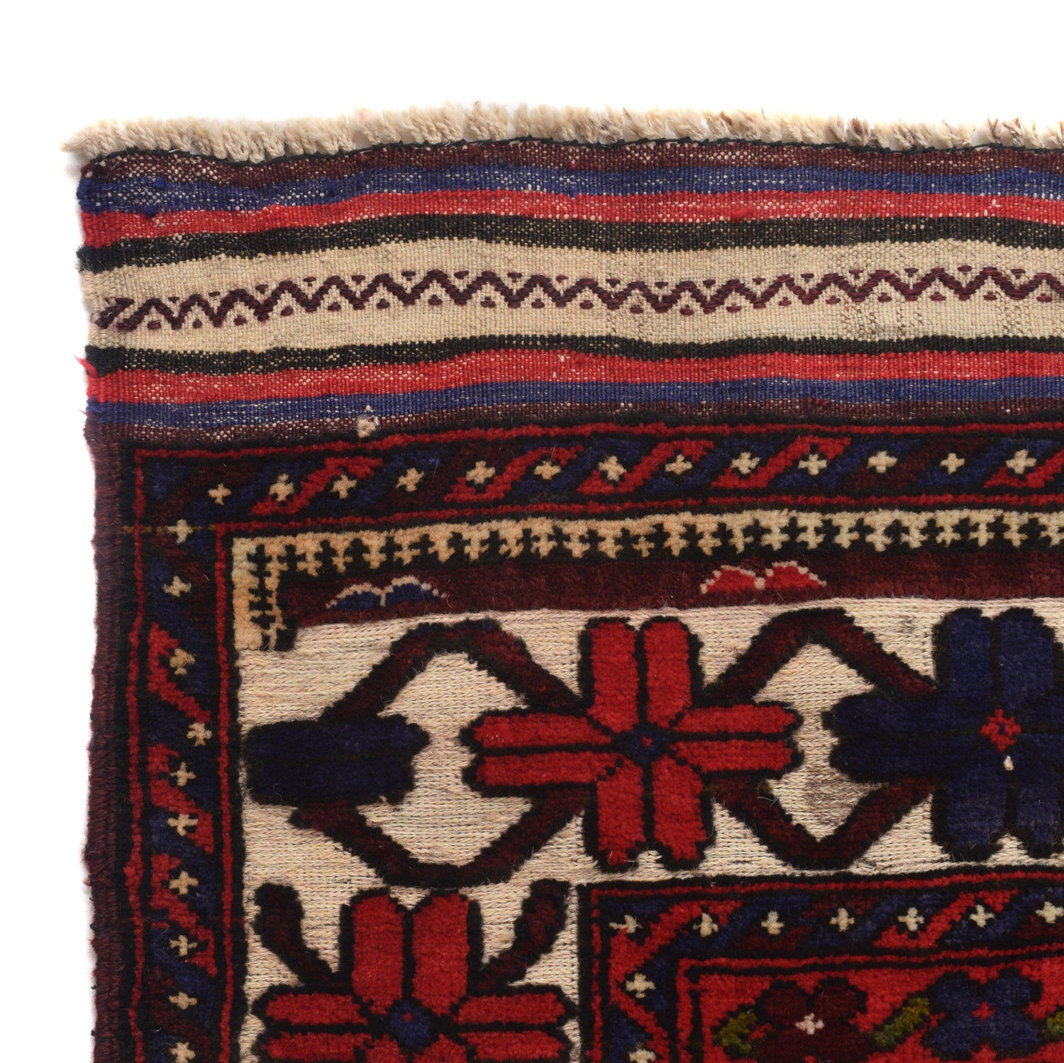 Barjasta Area Rug Handmade Beige Floral 4x6 ft