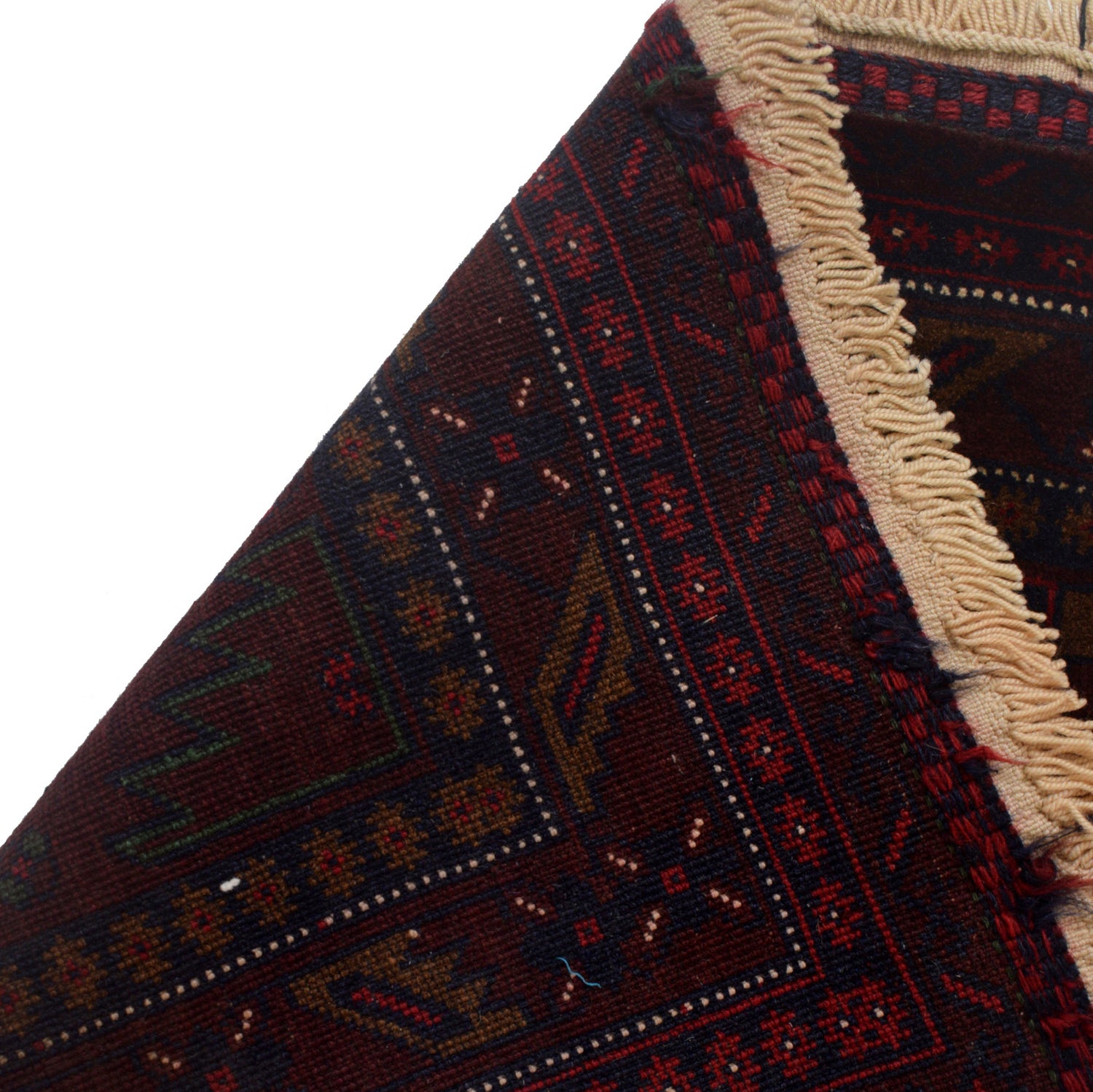Baluchi Rug Handmade Multi Geometric 4x7 ft