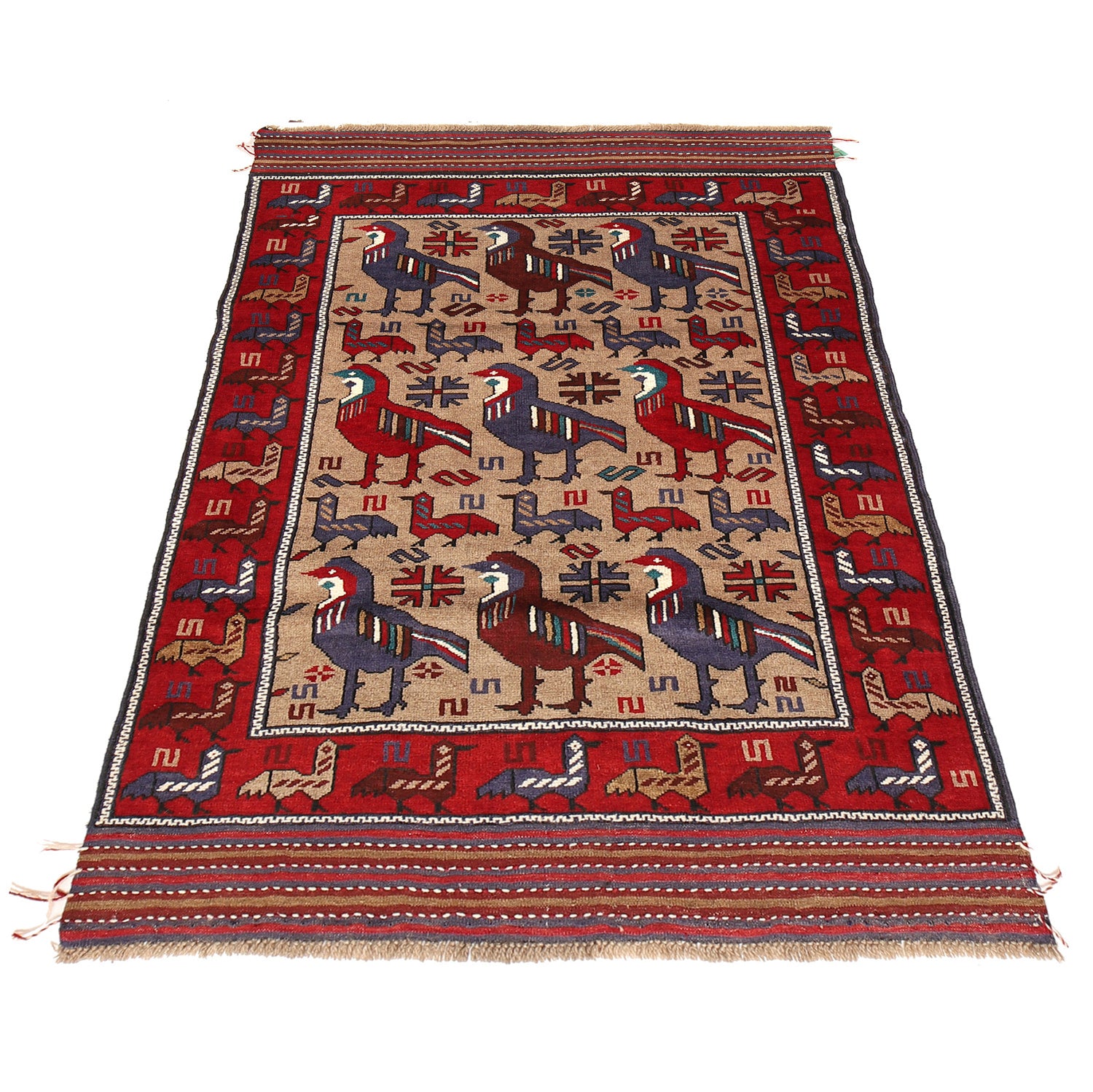 Pictorial Rug Handmade Multi Design