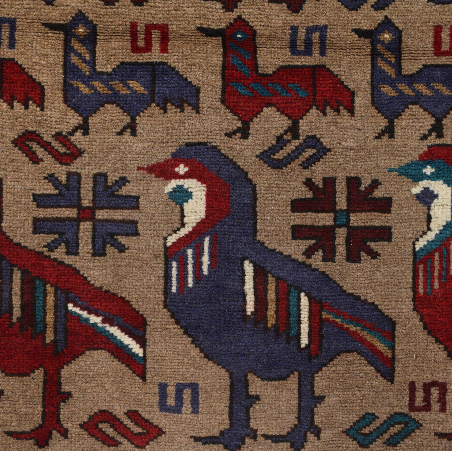Pictorial Rug Handmade Multi Design