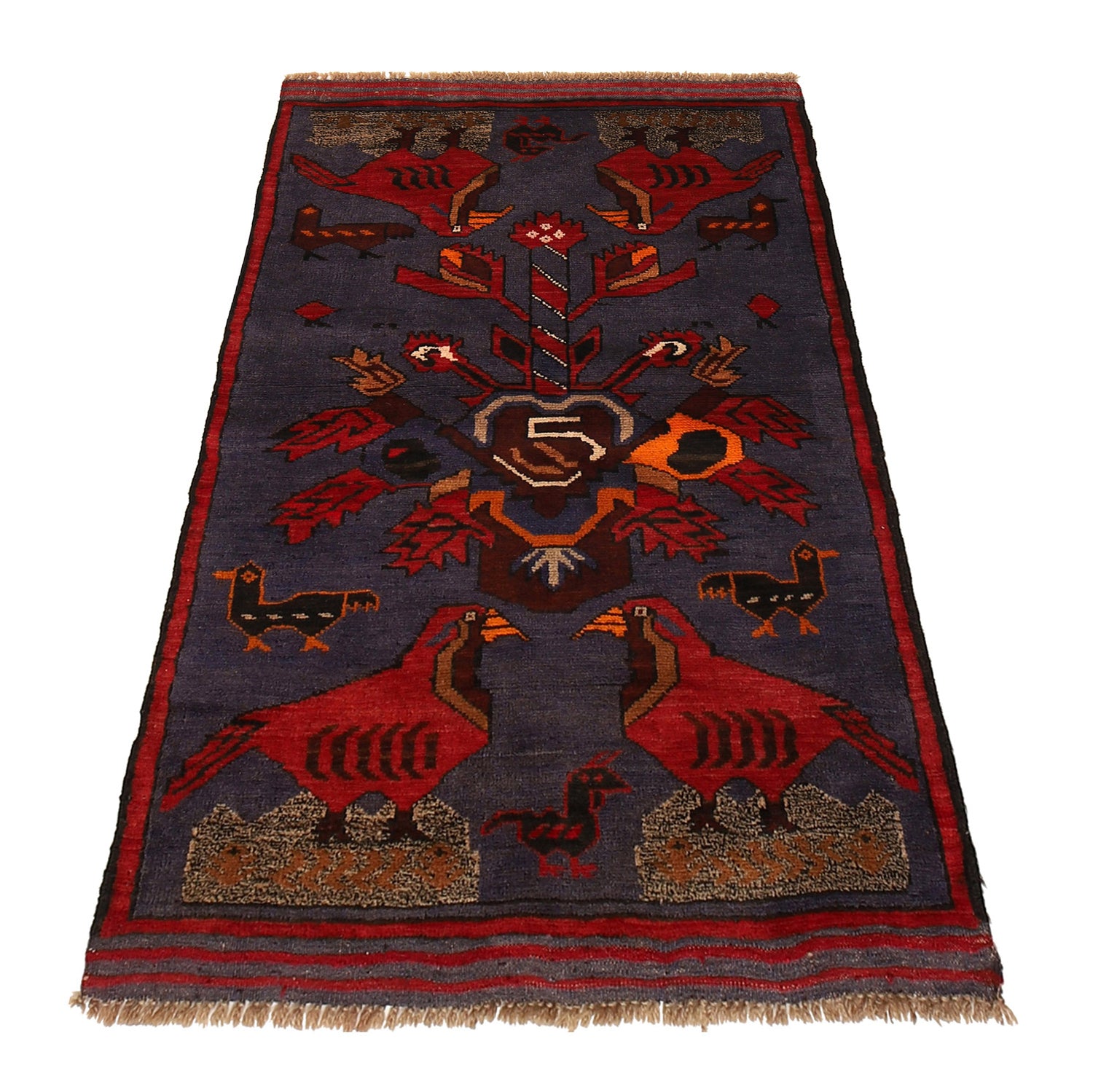 Pictorial Rug Handmade Multi Design