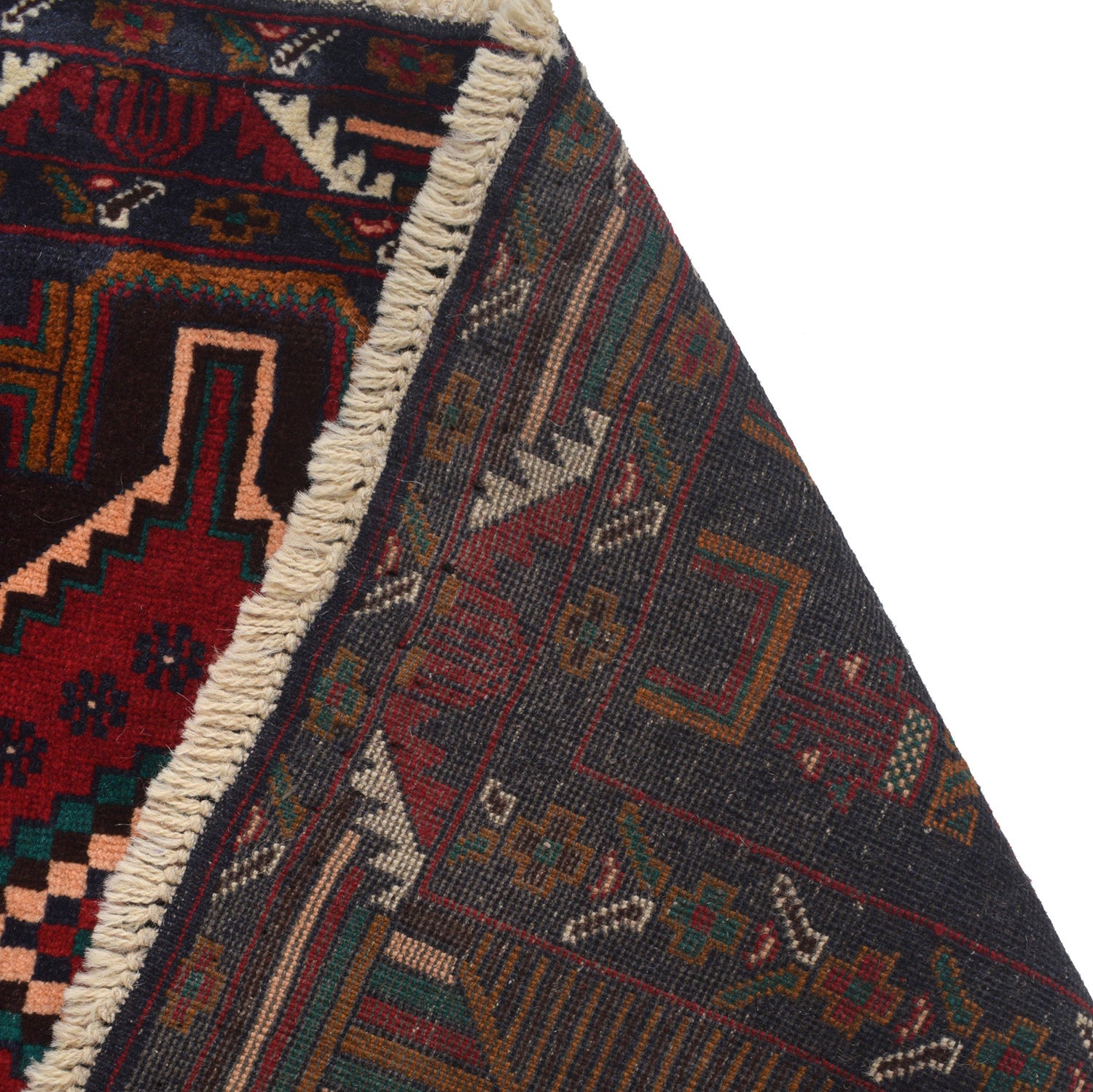 Baluchi Rug Handmade Multi Geometric 4x6 ft