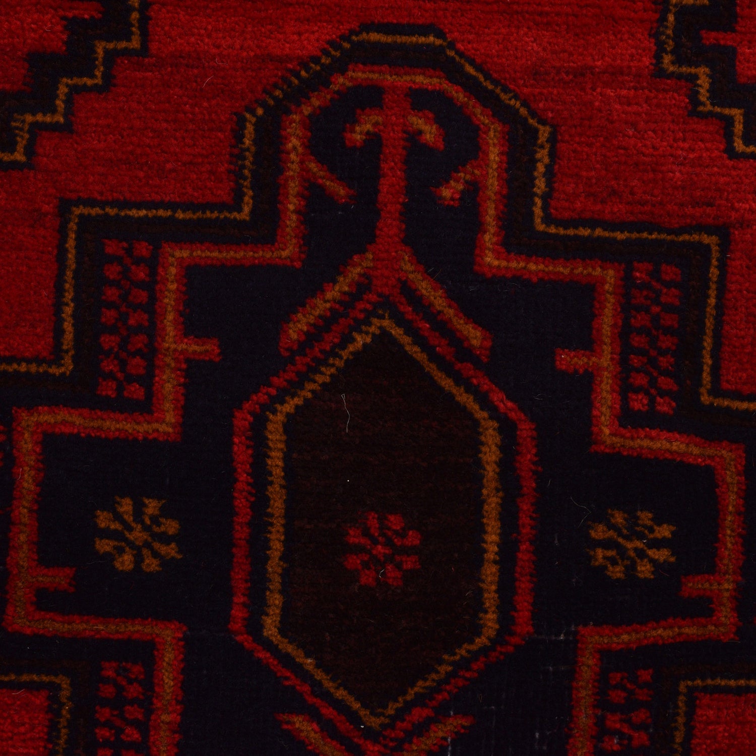 Baluchi Rug Handmade Red Geometric 4x6 ft