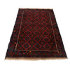 Baluchi Rug Handmade Red Geometric 4x6 ft