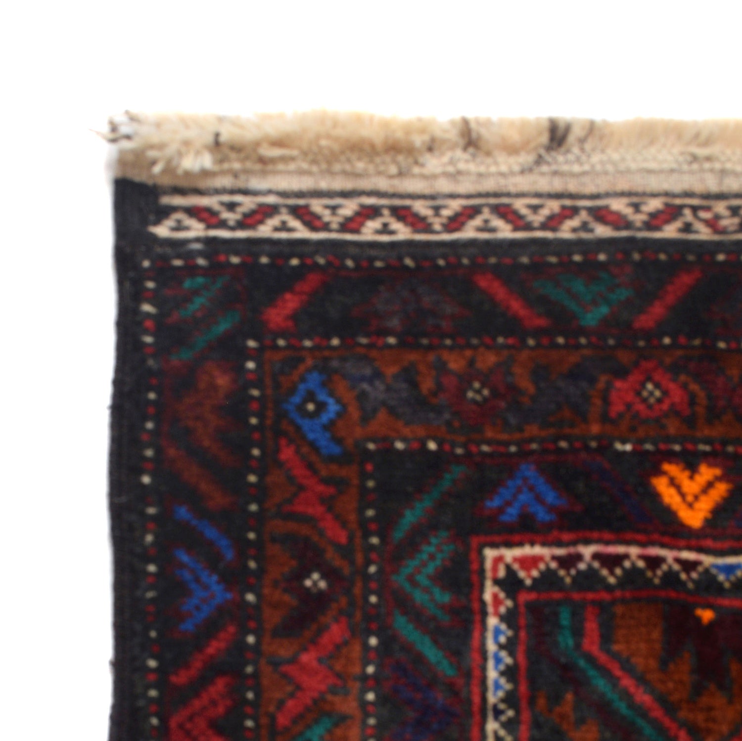 Baluchi Rug Handmade Red Geometric 4x6 ft