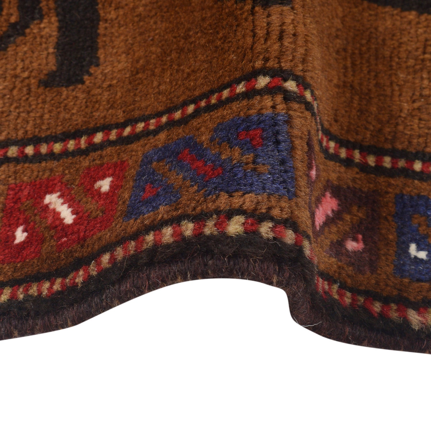 War Area Rug Handmade Brown Riffle 3x5 ft