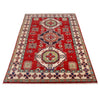 Kazak Rug Handmade Red Medallion 4x6 ft