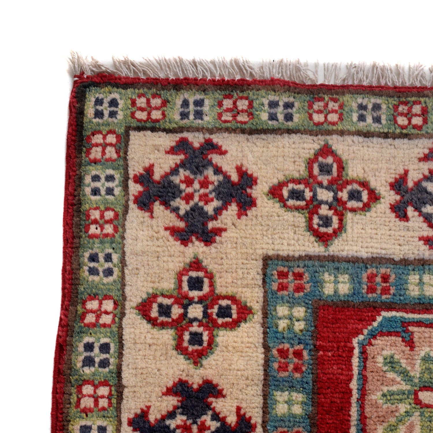 Kazak Rug Handmade Red Medallion 4x6 ft