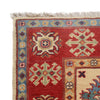 Kazak Rug Handmade Ivory Medallion 4x7 ft