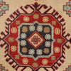 Kazak Rug Handmade Ivory Medallion 4x7 ft