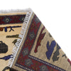 War Area Rug Handmade Ivory Helicopter + Tank 2x4 ft