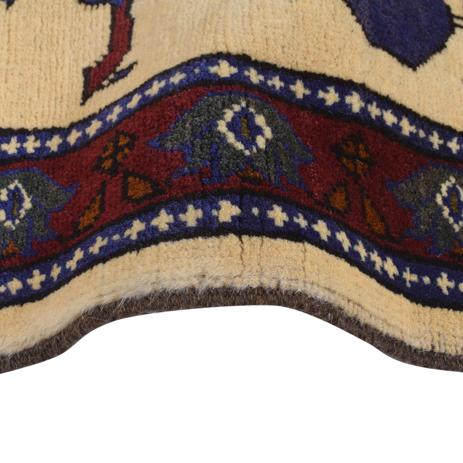 War Area Rug Handmade Ivory Helicopter + Tank 2x4 ft