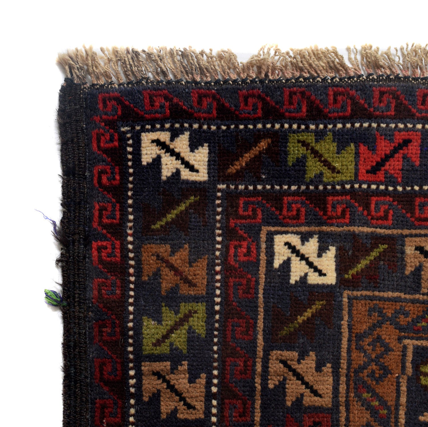 Baluchi Rug Handmade Multi Geometric 4x6 ft