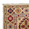 Kazak Rug Handmade Ivory Medallion 4x6 ft