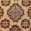 Kazak Rug Handmade Ivory Medallion 4x6 ft