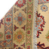 Kazak Rug Handmade Ivory Medallion 4x6 ft