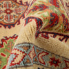 Kazak Rug Handmade Ivory Medallion 4x6 ft