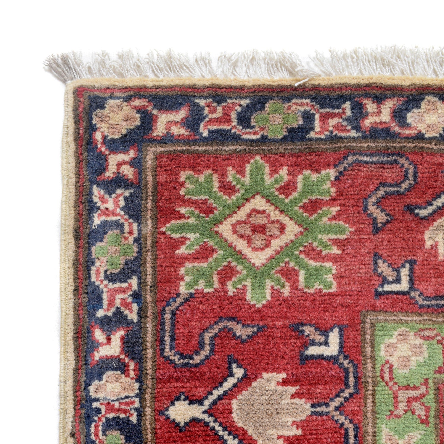 Kazak Rug Handmade Beige Medallion 4x7 ft