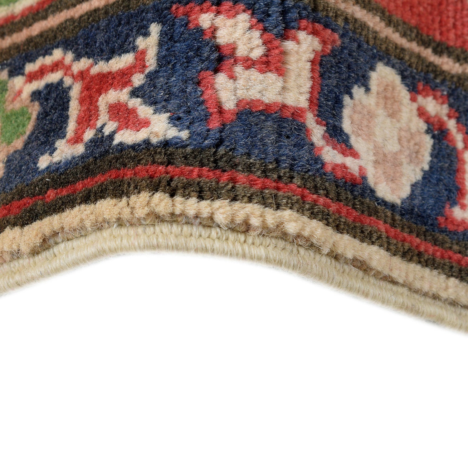 Kazak Rug Handmade Beige Medallion 4x7 ft
