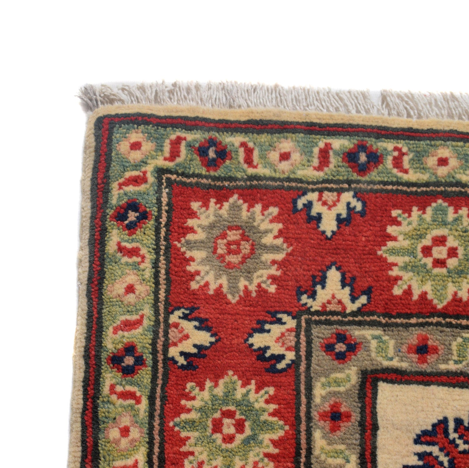Kazak Rug Handmade Ivory Medallion 3x5 ft