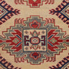 Kazak Rug Handmade Ivory Medallion 3x5 ft
