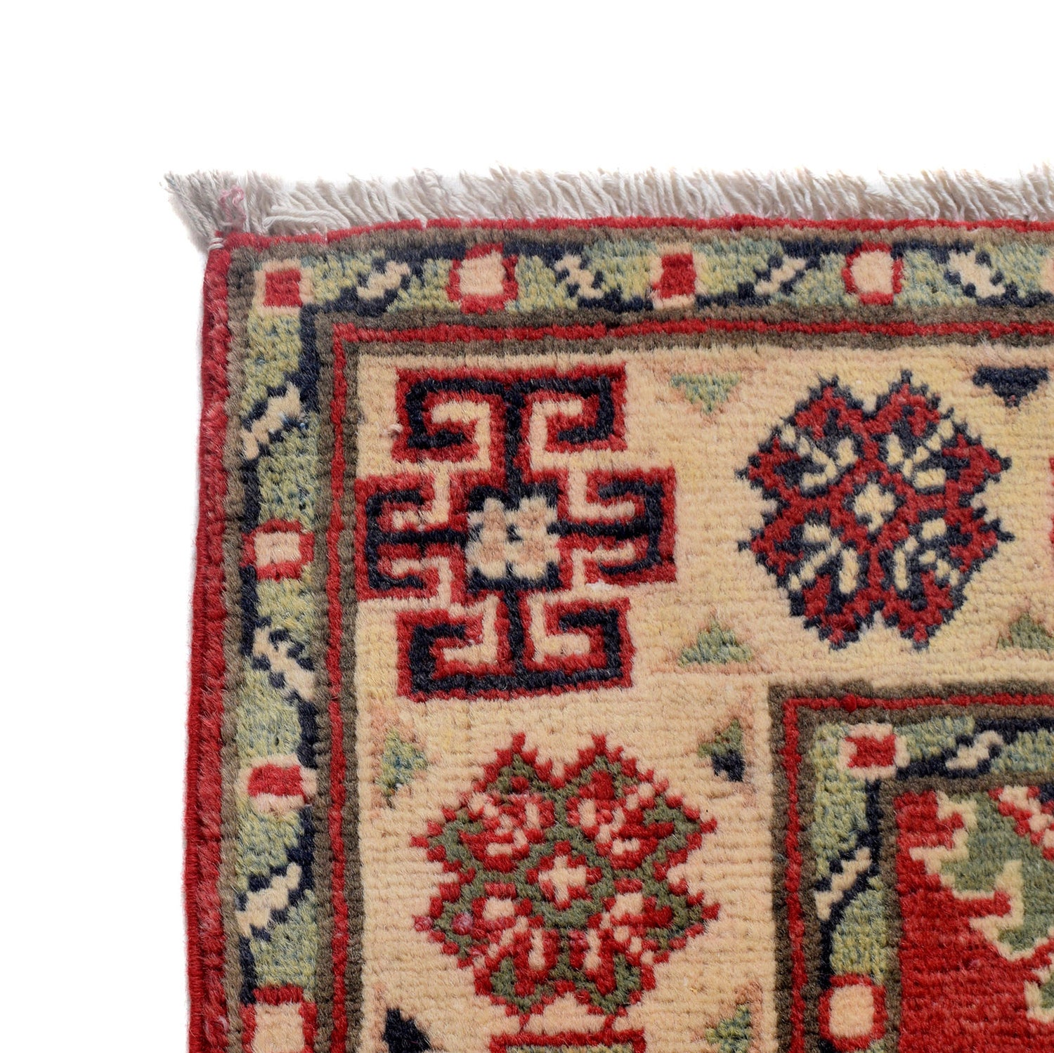 Kazak Rug Handmade red Medallion 2x4 ft