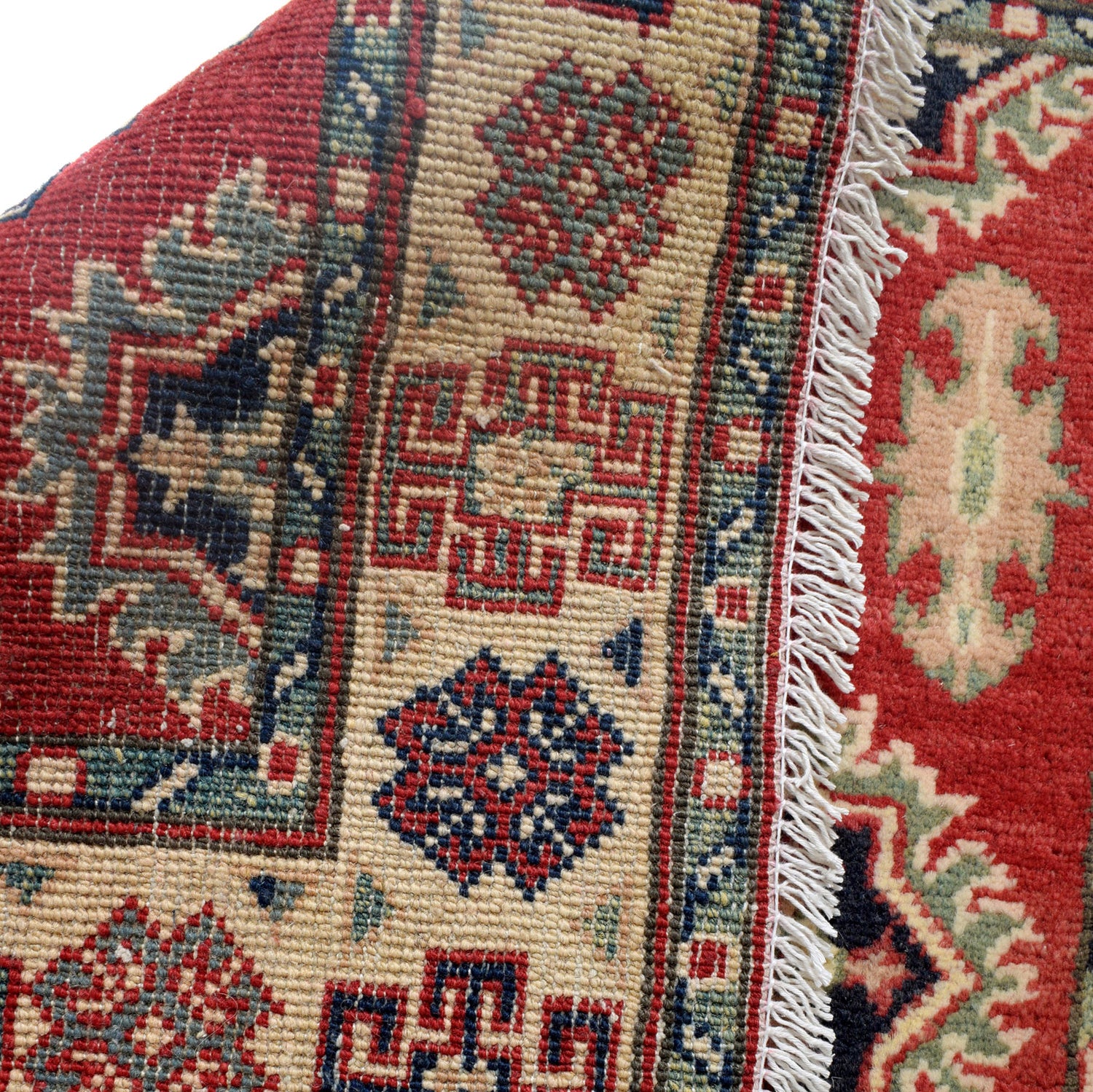 Kazak Rug Handmade red Medallion 2x4 ft