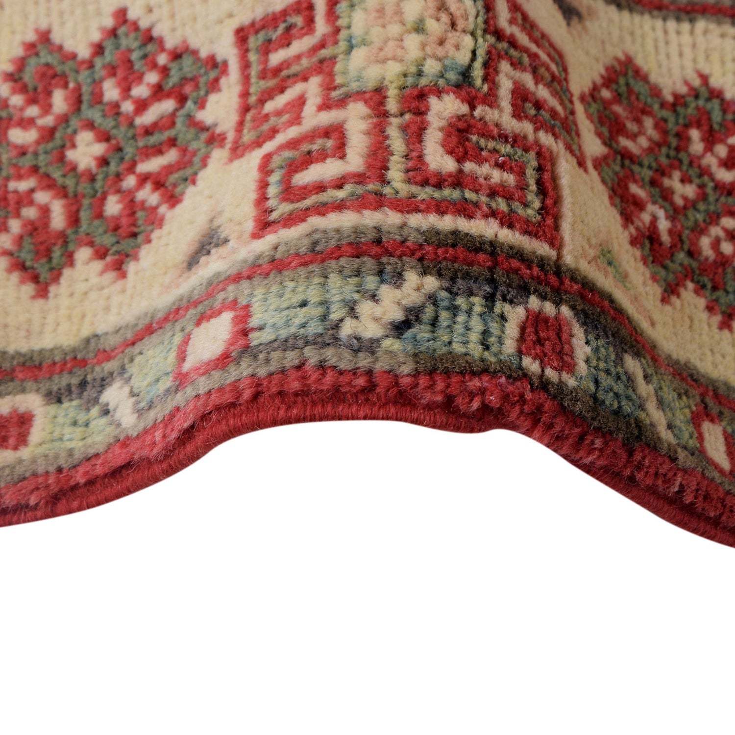 Kazak Rug Handmade red Medallion 2x4 ft