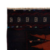 Table Sheet Area Rug Runner Handmade Multi Curvilinear 5'