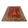 Oushak Area Rug Handmade Deep Red Floral 5x8 ft