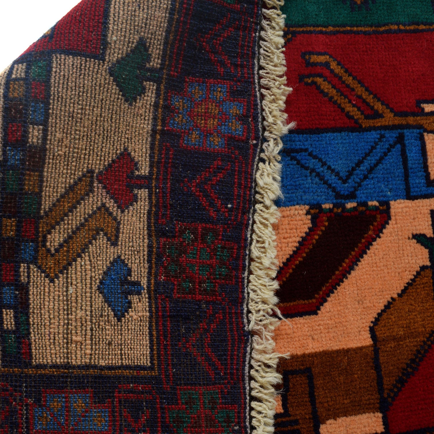 Pictorial Rug Handmade Multi Design