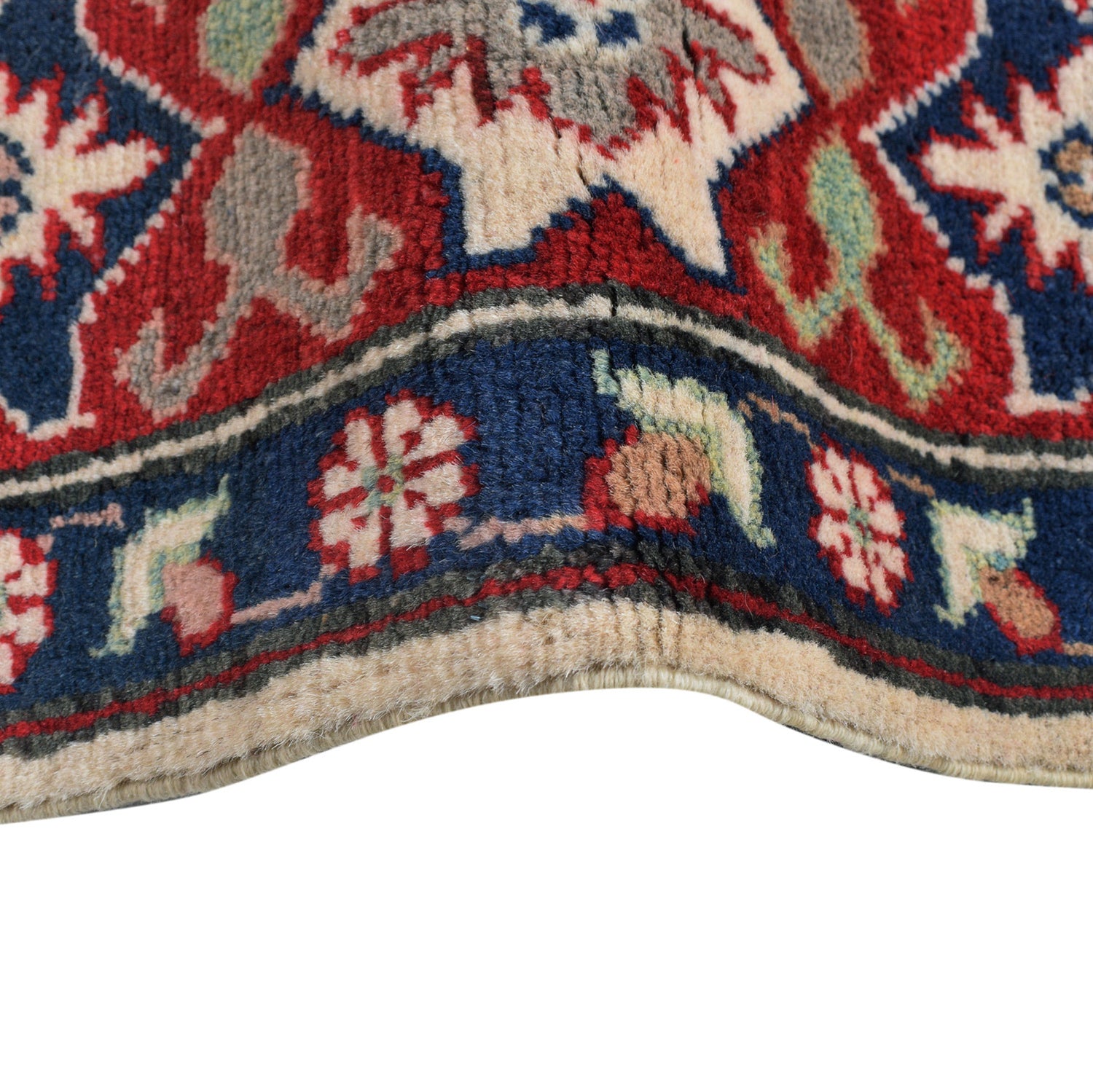 Kazak Rug Handmade Beige Medallion 4x7 ft