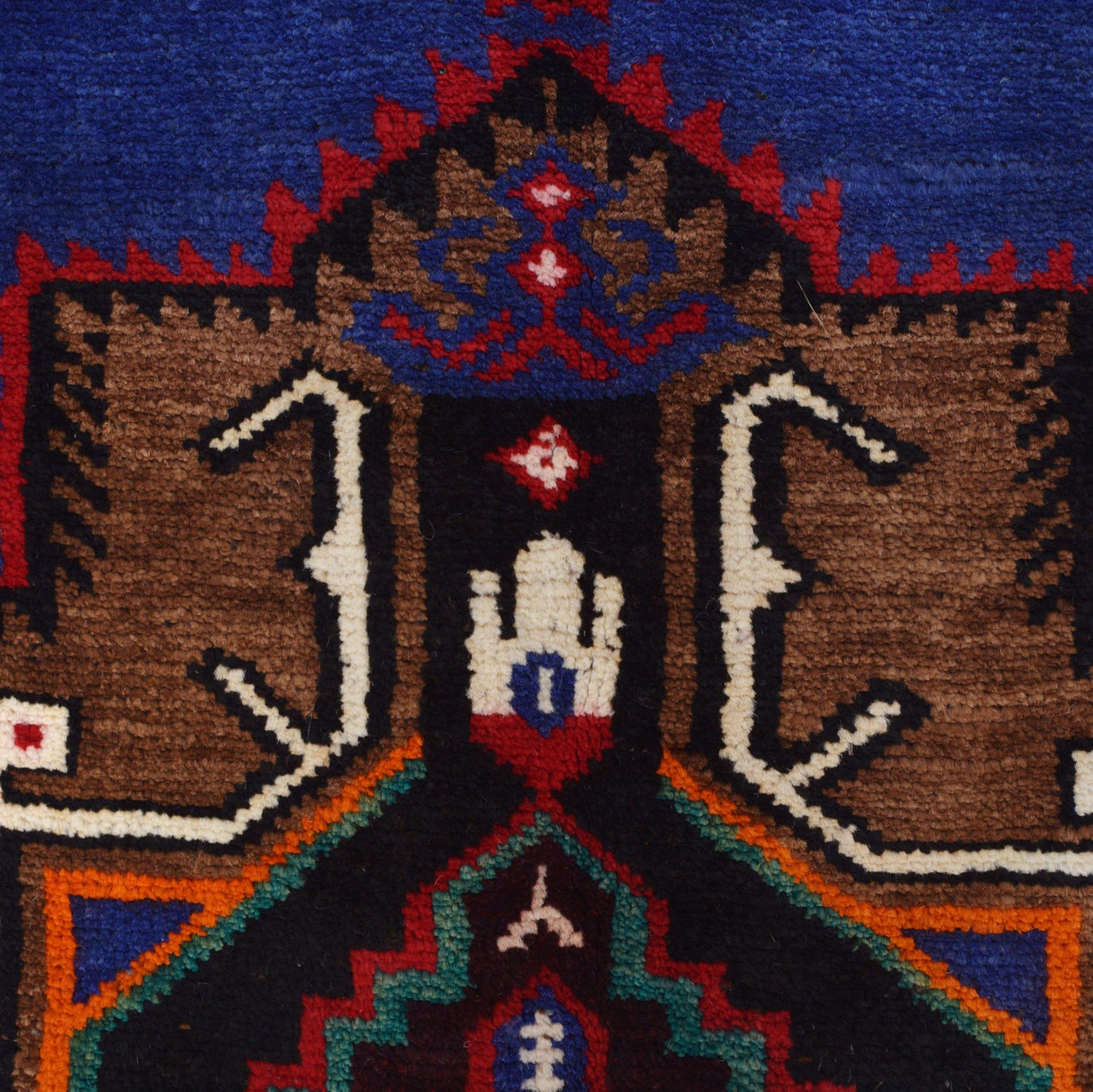 Baluchi Rug Handmade Multi Geometric 4x6 ft