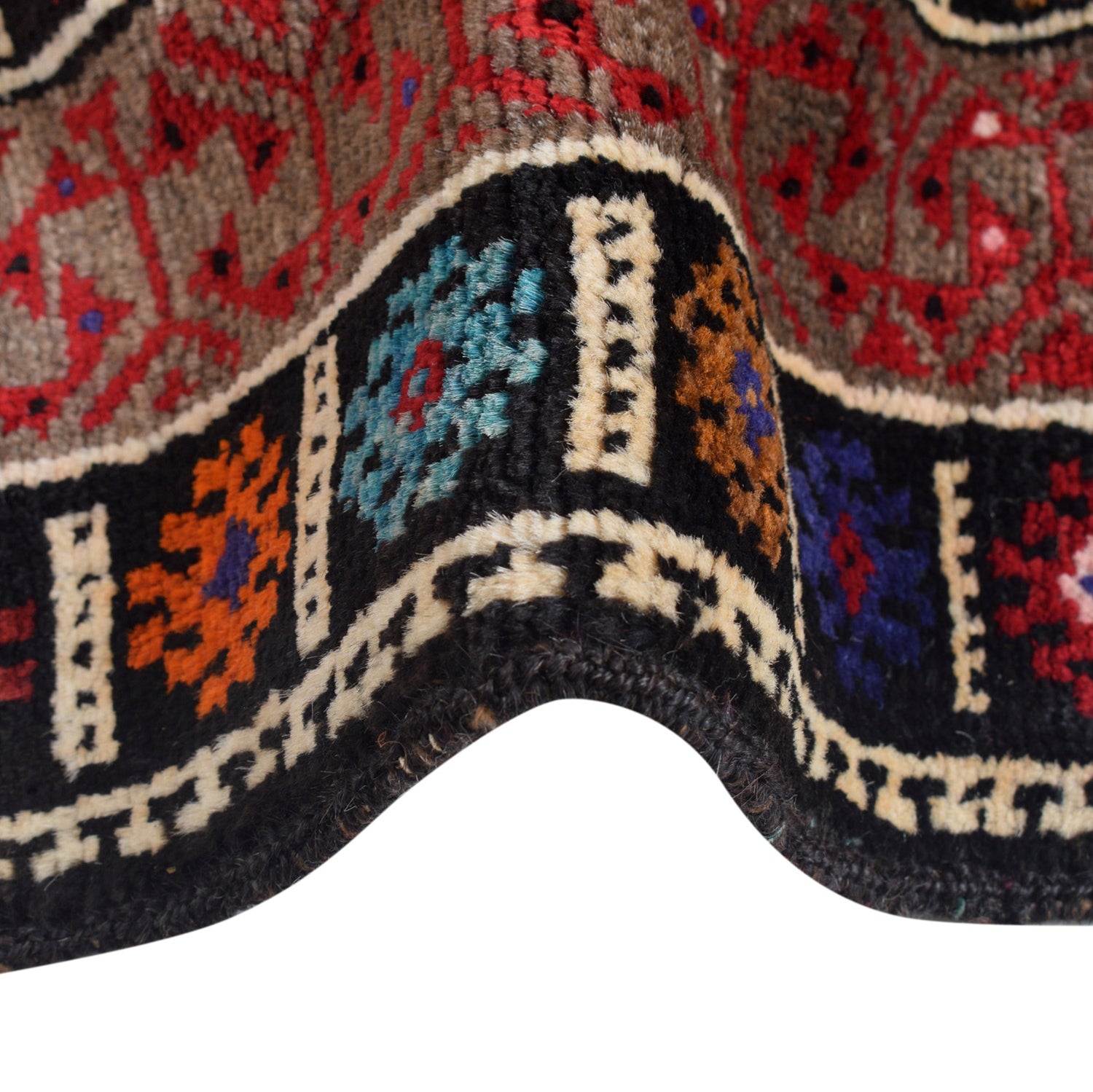 Baluchi Rug Handmade Multi Geometric 4x6 ft