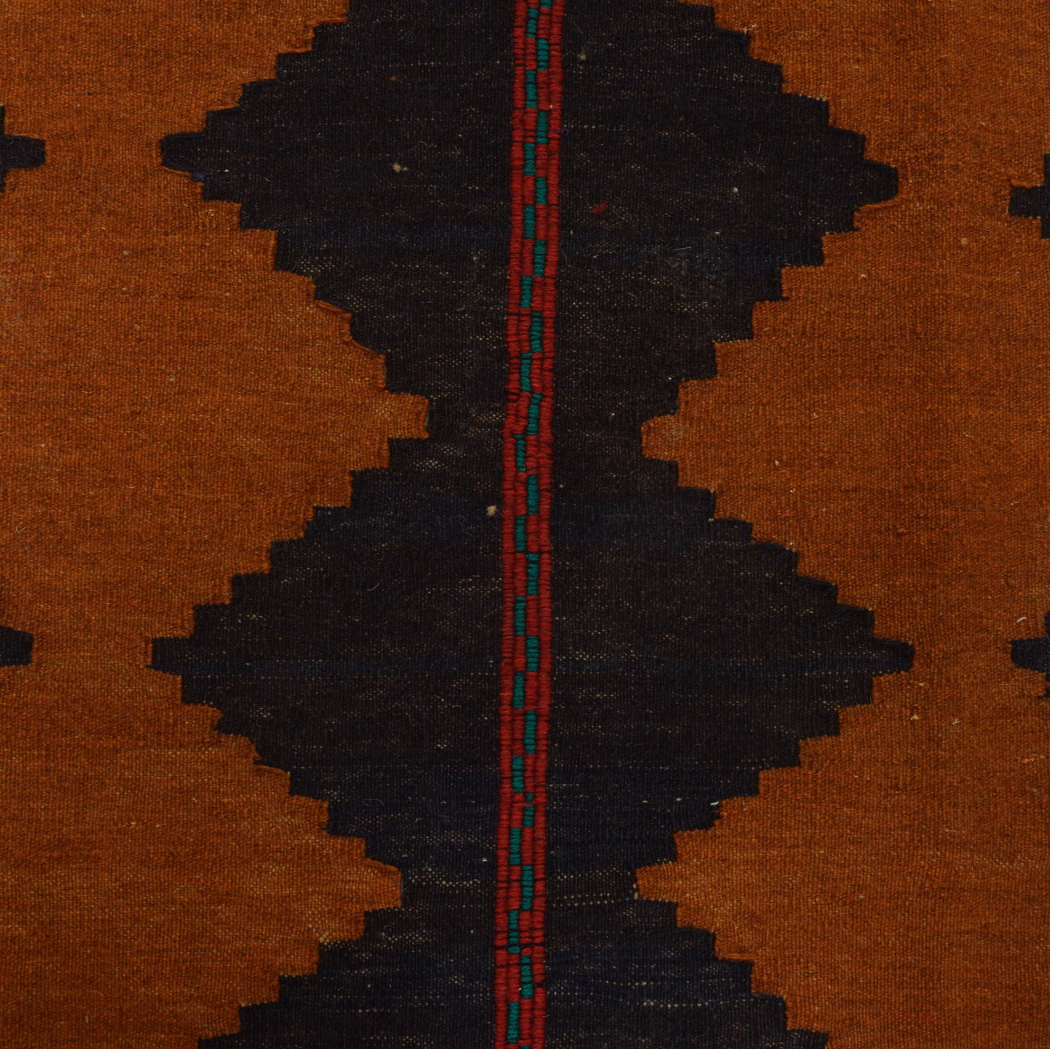 Table Sheet Runner Rug Handmade Brown Curvilinear 5' Runner