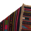 Table Sheet Runner Rug Handmade Brown Curvilinear 5' Runner
