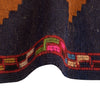 Table Sheet Runner Rug Handmade Brown Curvilinear 5' Runner