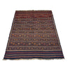 Laghari Kilim Area Rug Handmade Multi Geometric 4x7 ft