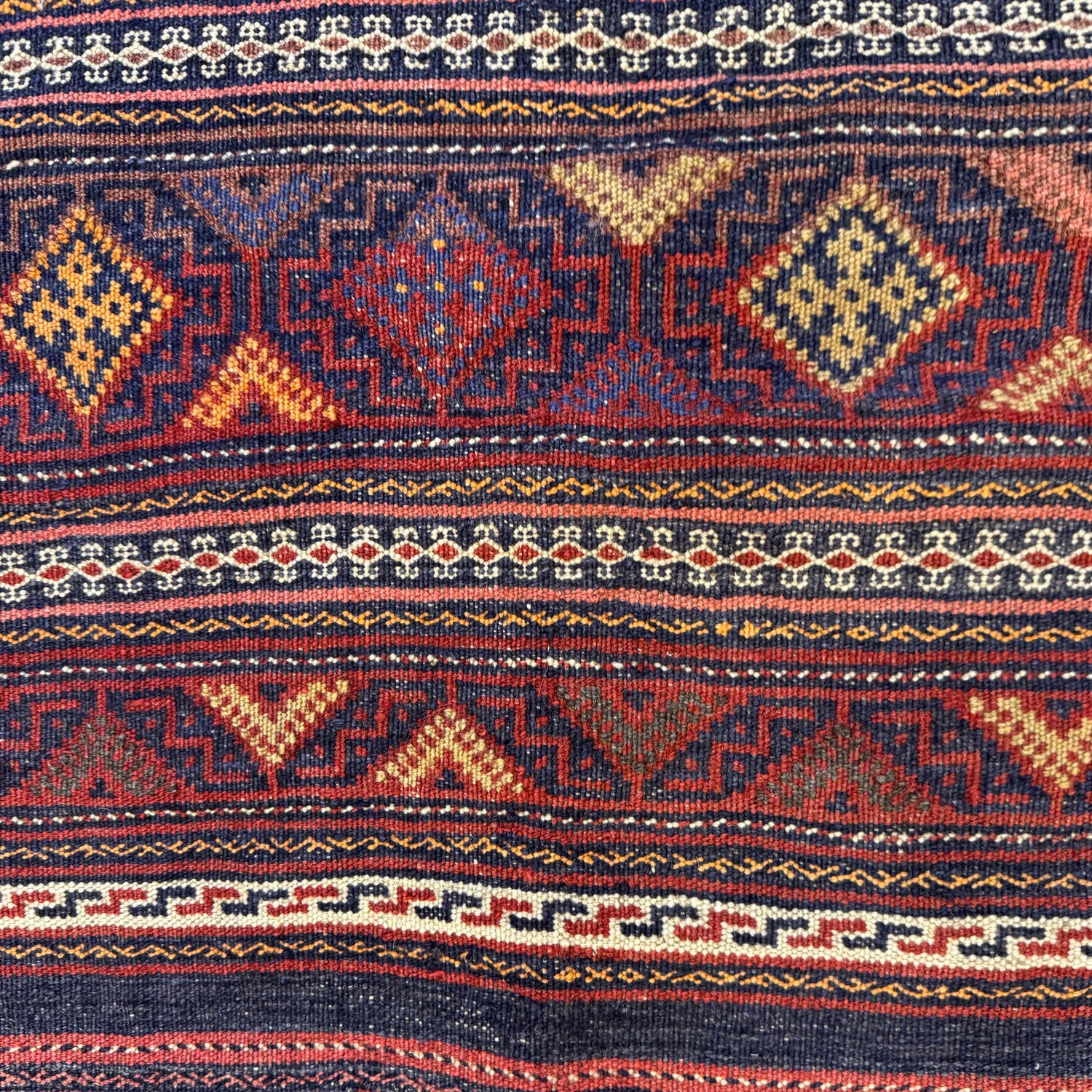 Laghari Kilim Area Rug Handmade Multi Geometric 4x7 ft