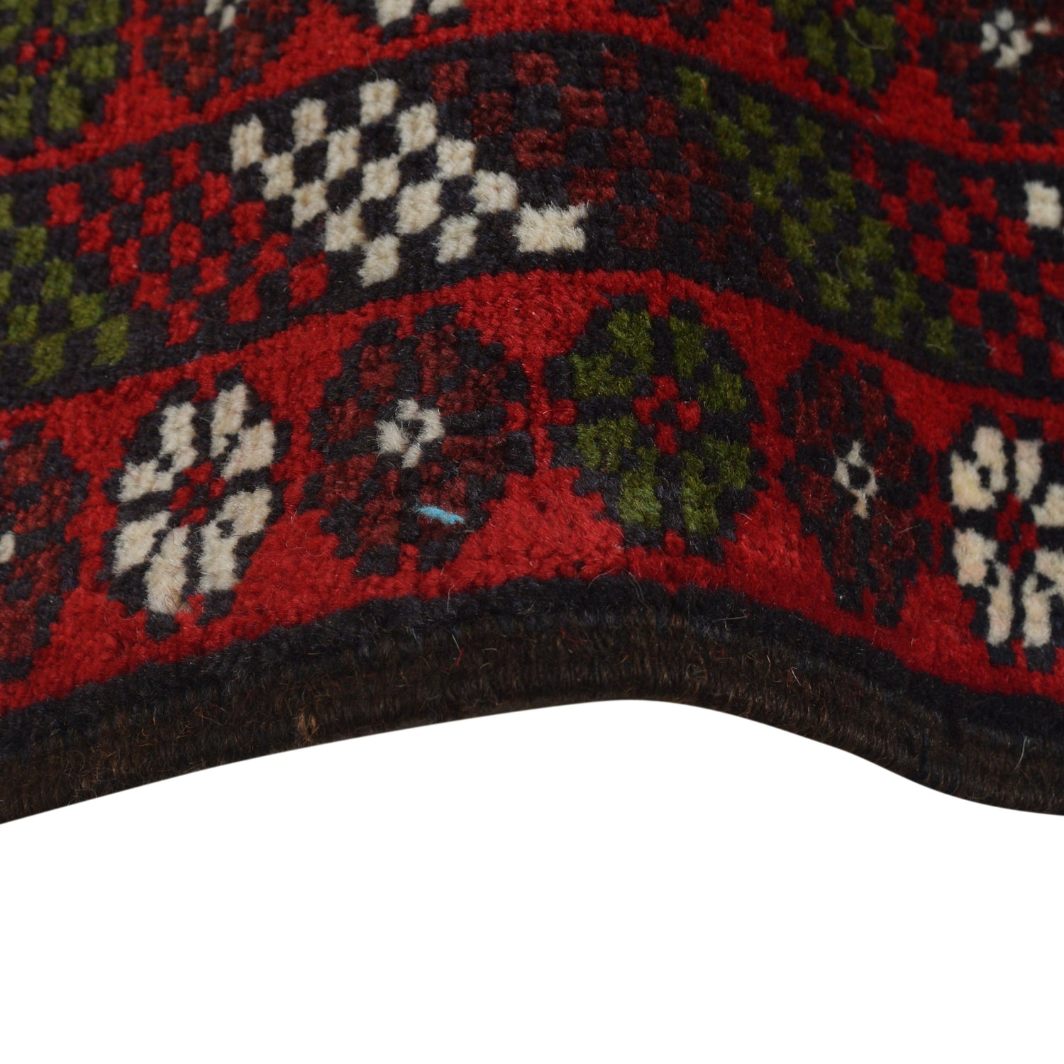 Baluchi Rug Handmade Brown Geometric 3x5 ft